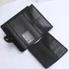 Casual Card Holder Money Clips Metal Letter Buckle Wallets Män Kvinnor Business Style Purse Double Letter Designer Lång vändare