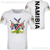 NAMIBIE t-shirt texte gratuit sur mesure nom numéro nam t-shirt drapeau de la nation na république namibien collège imprimer po vêtements 220702