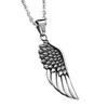 Pendant Necklaces Angel Wing Necklace For Men Women Stainless Steel Punk JewelryPendant Heal22