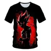 T-shirt maschile 2022 Anime Goku Stampato 3D T-shirt da uomo Donne Fashion Short Short Short Shortom Arajuku Talto fumetto