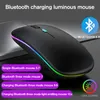 Bluetooth drahtlose Mäuse mit USB wiederaufladbare RGB-Maus für Computer-Laptop-PC-Macbook-Gaming-Maus-Gamer 2.4GHz 1600DPI EPACTET222O