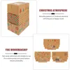 Presentförpackning 3st Xmas lådor dekorativa godisfodral barn containrar med tydlig fönsterväxt