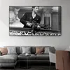 Film Priester Tony Montana Zwart-wit Portret Canvas Schilderijen Posters en Prints Wall Art Pictures voor Home Decoration