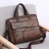 BROCT CASES Luxury Bag Brand Men Portcase Fashion Handbag Axel Kvalitet Pu Leather Office Påsar för 14 tum Laptop Bagbriefcases301W