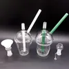 Mini Glass Bongs Hookahs DAB Rigs 14mm Kvinna Joint med Freebowl Små Bubbler Vattenrör