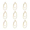 Colliers pendants 10pcs liens en alliage Connecteurs charmes de la larme en or couleur or 47.5x28.5x1,5 mm pour les bijoux d'oreille de bricolage