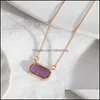Pendant Necklaces Pendants Jewelry Crystal Necklace For Women Tiger Eye Amethyst Natural Stone W Dh85N