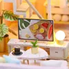 DIY Dollhouse Wooden Doll Houses Miniature Doll House Furniture Kit With LED Toys for Children Birthday Gift M2001