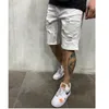 Summer Men's Denim Chino Fashion Shorts Straight Boy Skinny Runway Short Men Jeans Destroyed Ripped Plus Size 220324271D