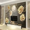 أوروبا الرجعية المزودة بزهرة الماس ثلاثية الأبعاد جدارية جدارية الحبل دي باريدي لغرفة المعيشة تلفزيون أريكة جدار غرفة نوم المطبخ مقهى