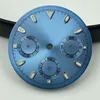 Reparationsverktygssatser 29,5 mm SKX Panda Dial Stark grön lysande lämplig för VK63 Quartz Movement Chronograph Face Tillbehör med S Logore