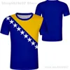 Bosnia and Herzegovina T 셔츠 무료 커스텀 이름 번호 Bosnian Bih Country T-Shirt Ba Flag DIY PRIC CROATIAN CLOCTES 220609