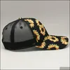 8Style Serpent Baseball Chapeau Vache Imprimer Léopard Tournesol Caps Serape Mesh Cap Mode Rayé Cactus Chapeaux En Plein Air Sunhat Gga3662-3 Drop Deliver