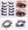 Thick Multilayer Color Fake Eyelashes Soft Light Curling Up Crisscross Reusable Hand Made Messy False Lashes Extensions Makeup for Eyes 10 Models DHL