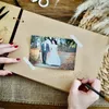 Memory Custom Wedding Guest Wooden Po Book for the Wedding Personalized Guest Book 220712