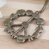 Подвесные ожерелья 1pc антикварные винтажные ностальгические ретро бронзовые мирный знак ожерелья