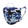 Stock Camouflage Face Mask Camo Mouth Cover Anti-bacterial Respirator Dustproof Washable Reusable Silk Cotton Masks Black Packaging FY0032