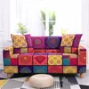 Capa de sofá elástico para sala de estar Mandala Mandala Impresso Couch Bohemian Non Slip Slipcover Protector 1 2 3 4 lugares 220615