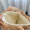 Summer Beach Tote Designer Bag Ritagli Borsa a mano in paglia Portafoglio Borse a tracolla all'uncinetto Lady Clutch Purse Fashion Raffia Shopping Pack con coulisse