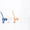 Paladin886 Y194 Colorful Smoking Pipes About 4.52 Inches Tobacco Dry Herb Glass Hand Pipe Smooth Airflow Fit Your Palm