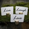 Party Decoration 10pcs Rustic Wooden Stump Place Card Holder Number Name Menu Table Stand Picture Po Clip Wedding SuppliesParty