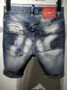 DSQ Jeans Mens Luxury High Quality Designer Skinny Ripped Cool Guy Causal Hole Denim Mode Märke Fit Jean Men Tvättade Byxor Knä Längd