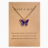 Säljer Bohemian Alloy Butterfly Pendant Halsband CLAVICLE CHAIN ​​NACKLACE CARD SET2368801