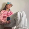 Vintage Rosa Lettera Felpa Con Cappuccio Delle Donne 2021 Autunno Hip Hop Streetwear Felpe Con Cappuccio Cappotto Harajuku Casual Felpe In Cotone Y2k Magliette E Camicette T220726