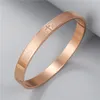 Novo popular numerais romanos aberto pulseira de aço inoxidável pulseiras para homens mulheres casais gift307e