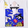 Children Hooded Beach Bath Towel Cartoon Printed Super Absorbent Kids 1-6