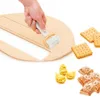 Baking Moulds 3-piece Fondant Dough Roller Knife Plastic Cookie Press Round And Square Rolling Pins DecorationBaking