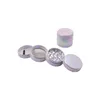 Latest Zinc Alloy Colorful White Rainbow Smoking 50MM Dry Herb Tobacco Grind Spice Miller Grinder Crusher Grinding Chopped Hand Muller Cigarette Holder DHL Free