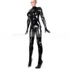 CatSuit Costumes Handgjorda Male Latex CatSuit -Dress Tight Transvestite Bodysuit med 3D -bröstfäst handskar Socks7647805