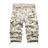Summner Cotton Mens Cargo Shorts mode camouflage mannelijke shorts multipocket casual camo buitenshuis tolling homme korte broek 220526