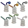 Pocket Tower Ölbrenner Bubbler Handpfeifen-Set Perkolator Diffusor Wasserpfeifen Shisha Bongs Bubbler Smart Recycle Filter Mini tragbares Rauchgerät