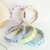 Tie Dye Organza Gevlochten Twisted Hairbands Braid Hoofdbanden Ornament Accessoires Haaraccessoires Groothandel