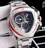 5 stijl heren chronograaf VK quartz horloge heren 66e verjaardag horloges heren sport racewagen rosé goud lederen tachymeter Cale199S