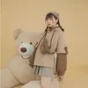 Harajuku estetyczny niedźwiedź Anime Hoodie Kobiety Koreański Kawaii Crewneck Z Długim Rękawem Oversize Streetwear KPOP Spadek Zimowe ubrania Topy 220324