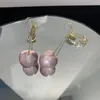 Baumeln Kronleuchter Koreanische Fruchtfarbe Kirsche Transparente Harzkette Diamant Ohrhaken Lange Ohrringe Für Frauen Schmuck Großhandel LuxusDangl