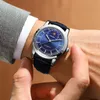 ساعة Wristwatches فاخرة أوتوماتيكية ساعة ميكانيكية للرجال الهيب هوب القمر مرحلة wristwatch رجال الساعات الذكور الذهب على مدار الساعة hombre ريلوجيو masculinowr