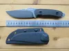 Grapesfish Original Design Fixed Knife 9Cr18Mov Blad G10 och kolfiberhandtag Taktisk titanplätering och Stonewash EDC Gear Outdoor Camping Sports Tools Tools