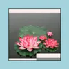 Andere home decor Decor Garden kunstmatige lotus bloemen simatie zweven water planten zwembad decoraties benodigdheden drop levering 2021 soifp