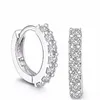 Hoop & Huggie Baby 925 Silver 10mm Circle Zircon Small Earring For Kid Grils Child Woman Beautiful Aros Loop Huggies Jewelry E024