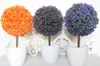 Couronnes de fleurs décoratives artificielles Mini en pot/petite boule de bonsaï en soie première cerise unique/plantes décoratives pour la maison