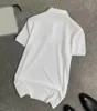 Дизайнерская мужская рубашка поло Летняя футболка с коротким рукавом Модная деловая классическая рубашка Белая хлопковая футболка Повседневный свитер большого размера PR11