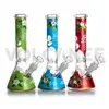 화산 물 담뱃대 빛나는 유리 봉 수제 9.8 인치 18mm 여성 공동 Downstem 및 파이프 물 파이프 Bubbler Dab Rig