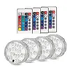 RGB onderdompel LED -lichten Batterij bediende onderwatervlekverlichting met externe buitenvaas Bowl Pond Garden Party Decoration D2.0