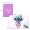 День Матери поздравительные открытки Открытки 3D всплывающий цветок спасибо мама с днем ​​рождения приглашение индивидуальные подарки Свадебная бумага RRD6814