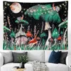 Tapisseries tapisserie escargot champignon trippy mur suspendu boho décor lune ciel pour la maison de la chambre à coucher