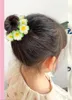 20pcs 2022 Düğün Plumeria Çelenk Kafa Saçkopları Kızlar için At kuyruğu Sahipleri Saç Scrunchies Elastik Sihirli Saç Bun Kafa Aksesuarları Donut çelenk